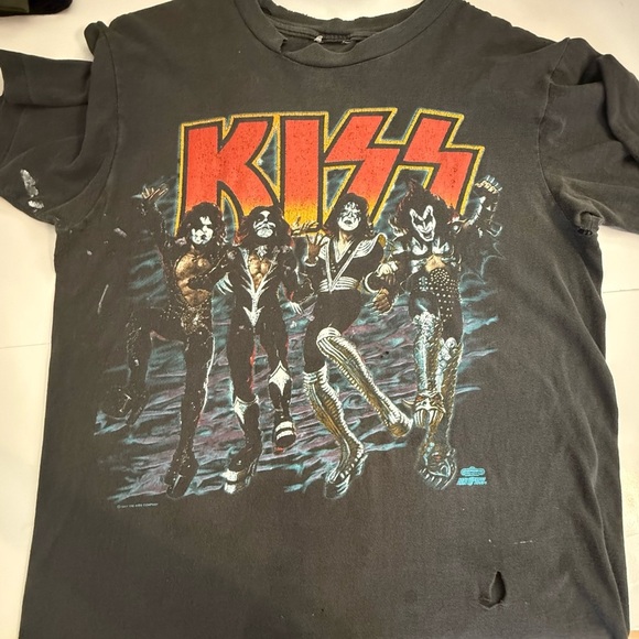 Vintage Kiss Shirt Destroyer Winterland 1991 Rock Express Band Single Stitch - Picture 2 of 14